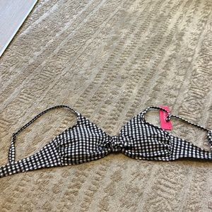 Black and white bathing suit top